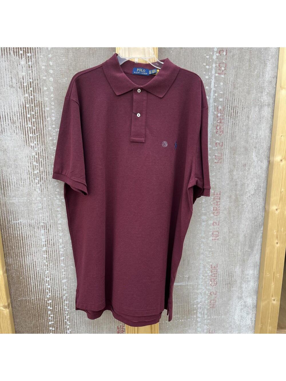 NEW - Ralph Lauren Mesh Polo Shirt Big & Tall Men’s Size XLT - Dark Red - $130